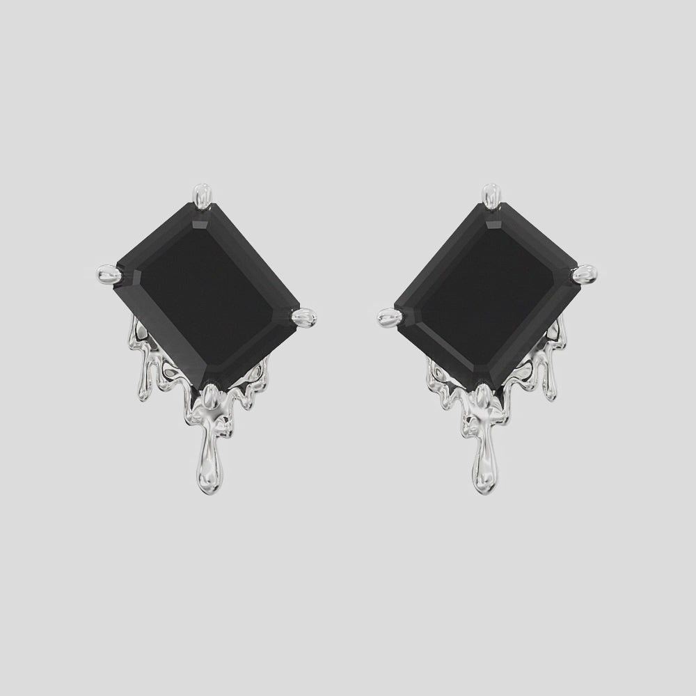 mercurial fiery 03 earrings sapfira silver 925 onyx